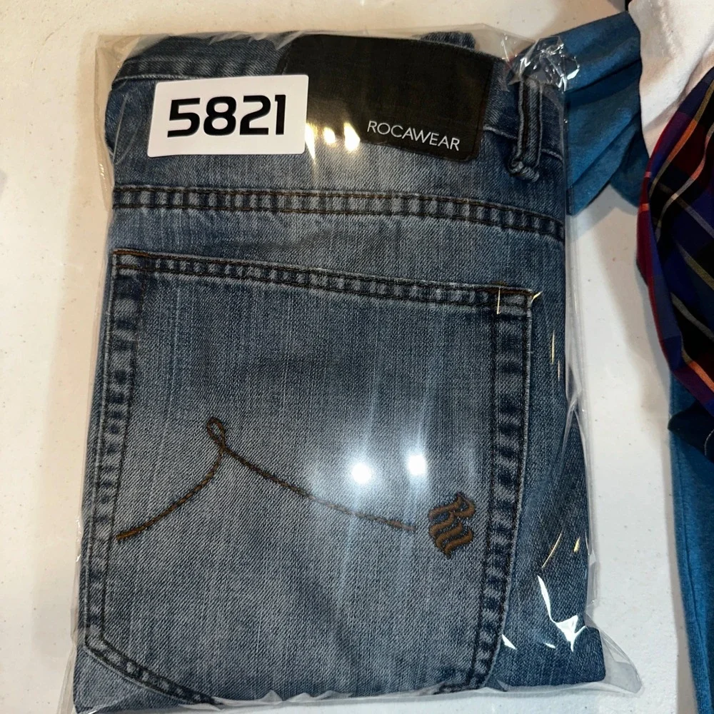 Rocawear Mens Denim‎ Shorts Light Wash Baggy Y2K Hip Hop Streetwear Size 40
